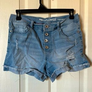 Light blue Jean Shorts by Wallflower